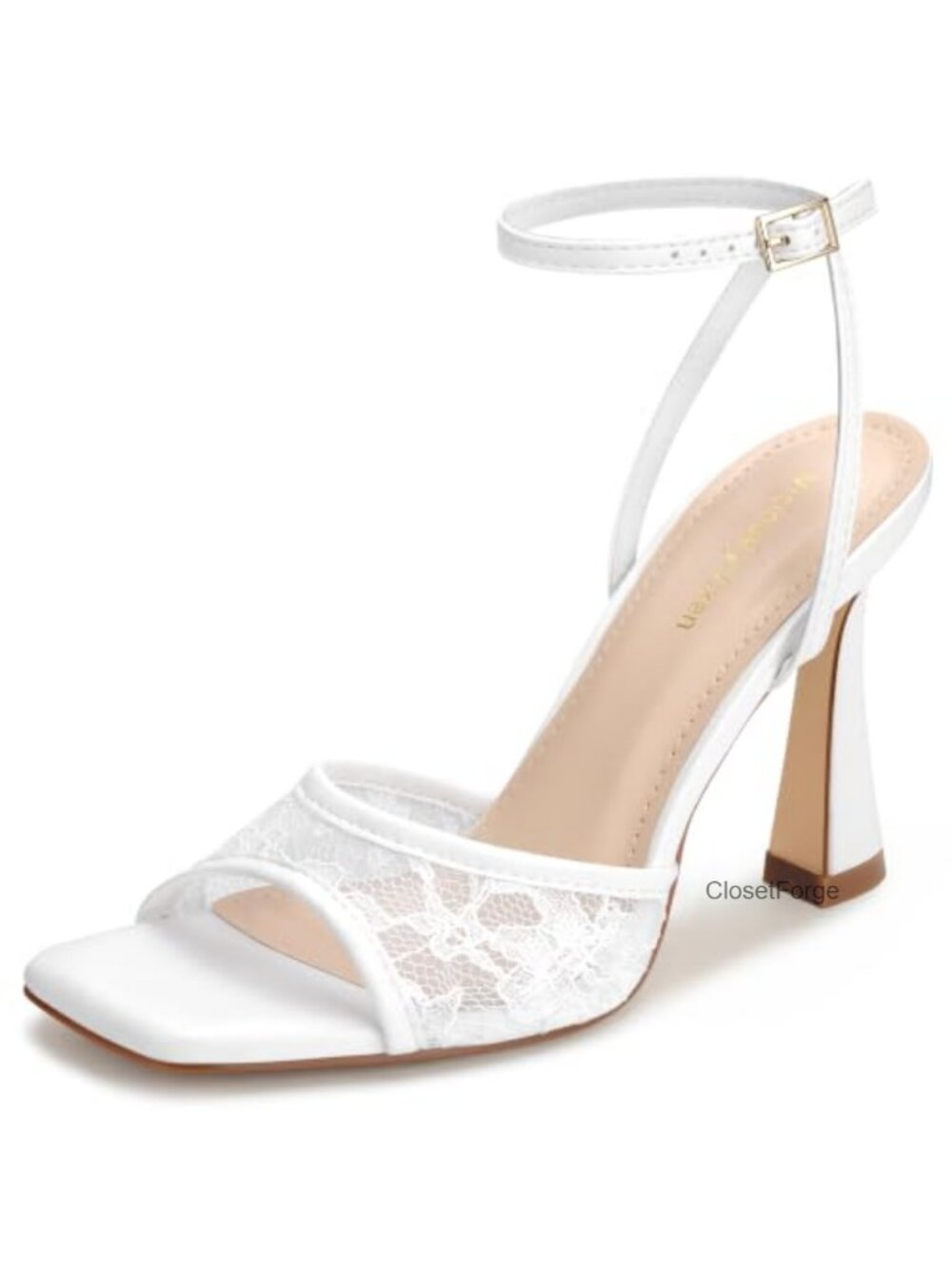 Strappy Mesh Kitten Heels Stiletto Open Toe Ankle Strap Sandals Wedding Party